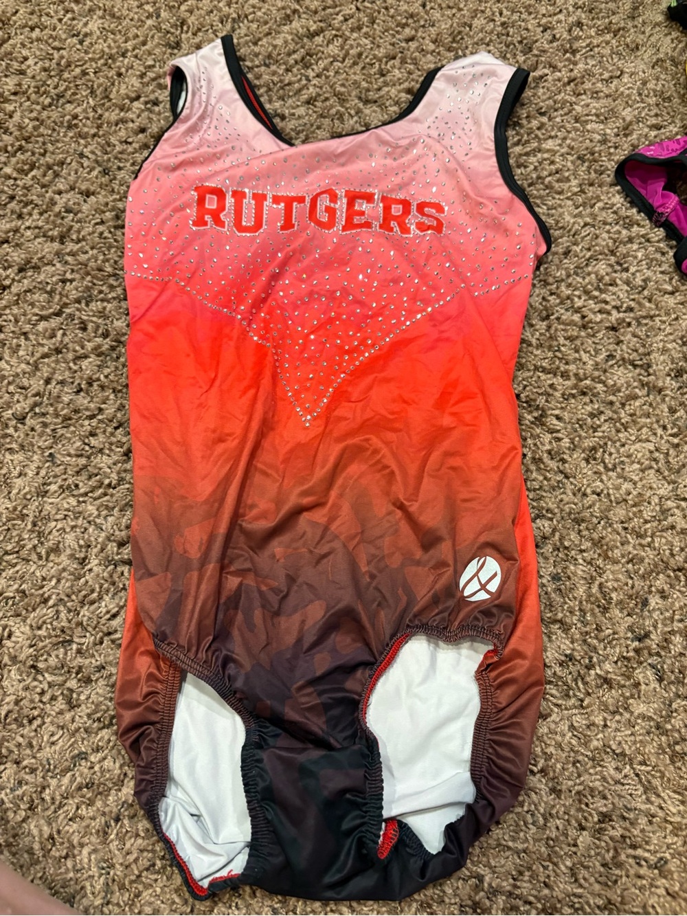 Pink to Orange Gradient rutgers Leotard